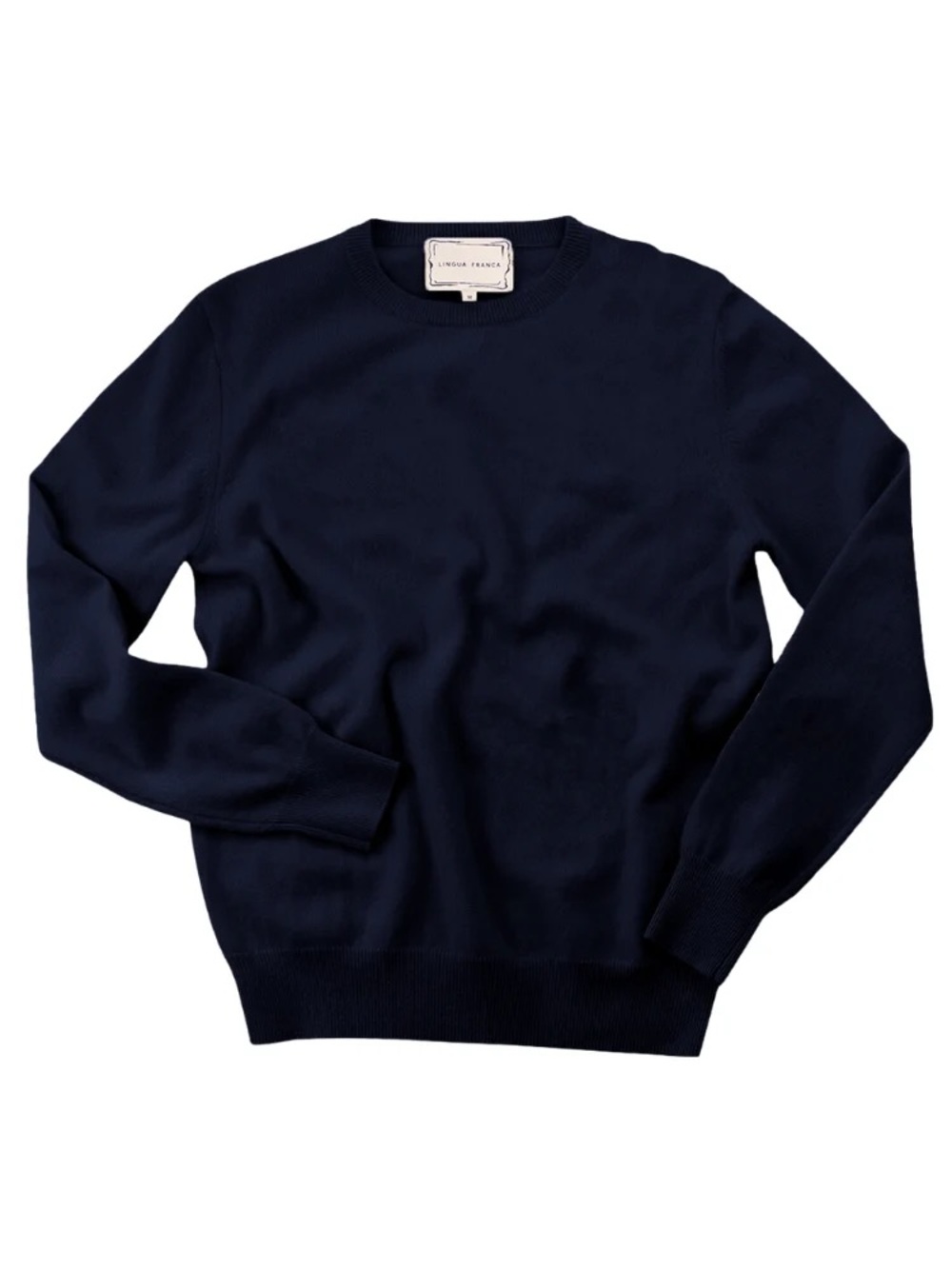 Womens Classic Crewneck, Sans Stitching in Navy Large